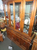 2 piece lighted china cabinet 60
