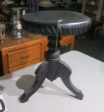 turned wood piano stool