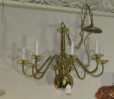 brass 8 candelabra lights chandelier