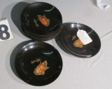 mid century hand inlaid Couric bowls set of 10