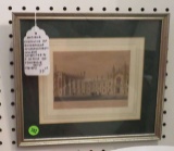 Antique engraving of Corpus Christy College