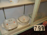 Ovenware  by Pyrex, white corning 5 pieces