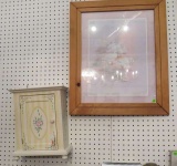 Framed print of ducks and jewelry cabinet 11