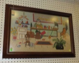 Vintage framed needle point 28