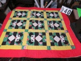 hand made Handa quilt   Panda pattern 39 x 41