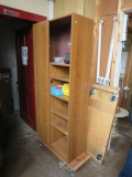 supply cabinet on casters.  One door is off but it is with it