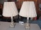 pair porcelain cherub lamps 34