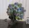 Tiffany style stained glass peacock lamp