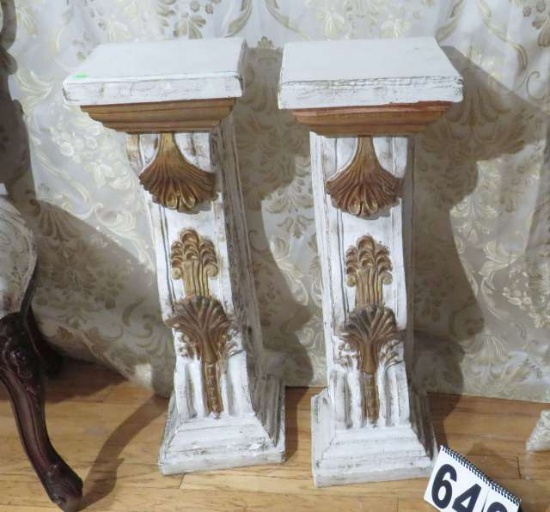 Grecian style pottery pedestals 28" high