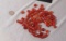 Carnelian Orange/red Assorted shapes Assorted size beads approximately  30