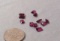 Garnet Rhodolite Emerald cut Faceted 6mm x 4mm 7.42cts