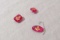 Red glass stones with Masonic emblem