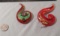 Glass Red/green/orange Free form Smooth For a necklace
