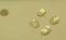 group of 4 highly polished Mother of Pearl White Oval Smooth