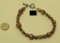 Pearl Bronze Round & oval Bracelet-9” Toggle catch