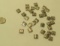 pack of 22 drilled silver gray Pewter Square Lead free stones