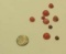 pack of 9 assorted Rhodochrosite Pink/white Round Cabochon Assorted sizes