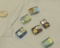 dichroic glass drilled rectangular shaped stones