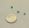 deep green round cut emerald  3.32 mm diameter