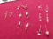 Sterling silver twist earrings - fresh water pearl - onyx, coral & various colors