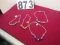 glass bead necklaces silvertone 16 1/2