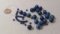 Bead Blue Round Medium & small group of 46 beads