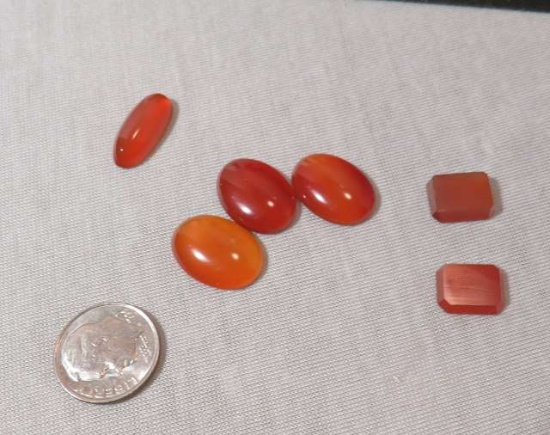 Carnelian Orange/red Oval, emerald cut Cabochon Assorted sizes