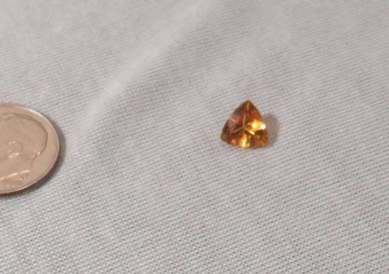 Citrine Yellow Trillion Faceted 7.0mm x 7.0mm x 5.20mm 1.17ct each appx
