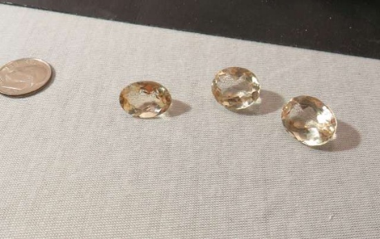 Citrine Yellow, Pale Oval Faceted Assorted sizes 32.76cts