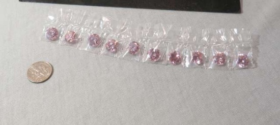 Cubic zirconia Pink Round 10mm