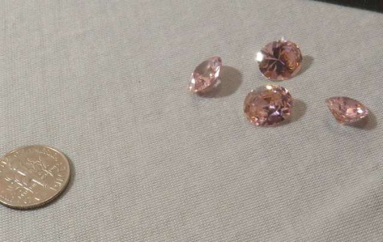 Cubic zirconia  Pink Oval