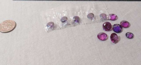 Cubic zirconia Purple Round