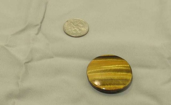 Agate, Drilled Brown/yellow Round