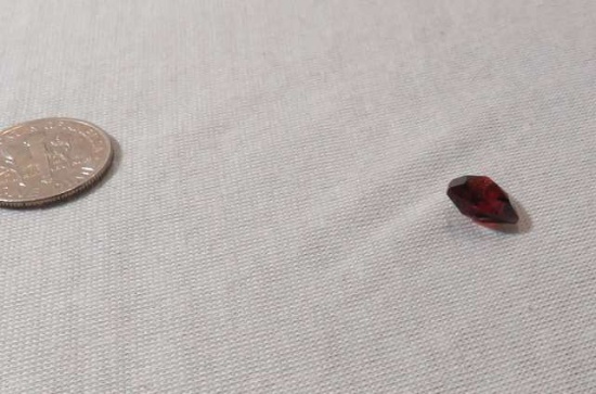 Garnet Red, dark Trillion cut Faceted