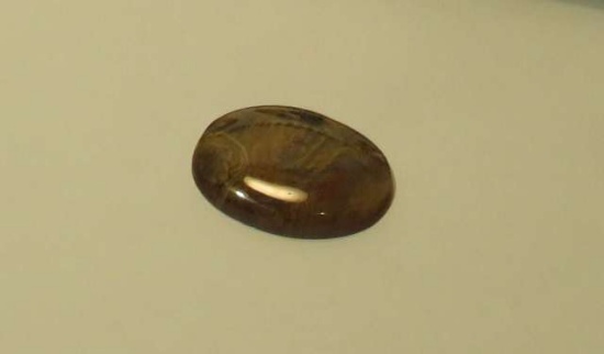 Iron, Conglomerate Brown/red Oval cabochon cut stone