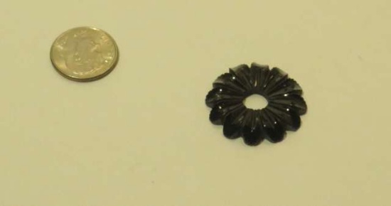 Onyx Black Round Open center