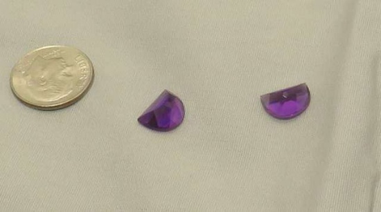 Amethyst ½ moon Faceted 18mm x 7mm 4.33cts