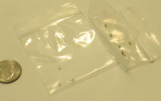 Peridot Green, light Round Faceted 1.75mm Melee