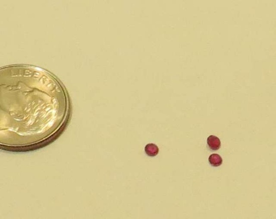 Ruby Red Round Faceted Melee
