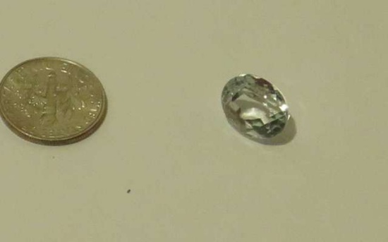 Topaz Light blue Oval Faceted 12mm x 10mm 7.58cts