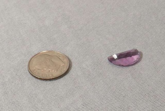 Amethyst Half moon Faceted 14.50mm x 7.80mm 3.81cts