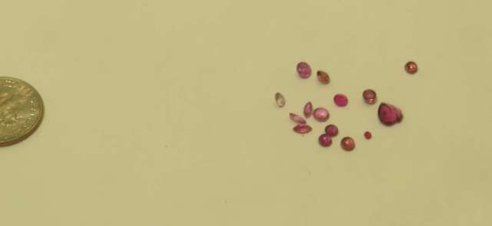pack of 15 Tourmaline Assorted pink Faceted Assorted sizes