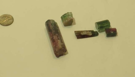 Tourmaline Bi-colored crystal Assorted shapes Assorted sizes