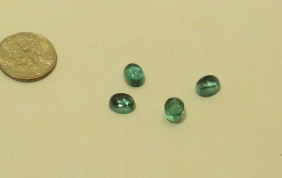 Tourmaline Green-blue Oval Cabochon 7.2mm x 5.5mm