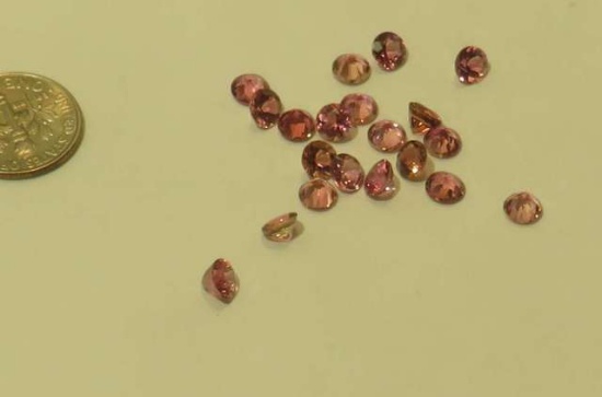 Tourmaline Pink Round Faceted 5.00mm 67.35cts