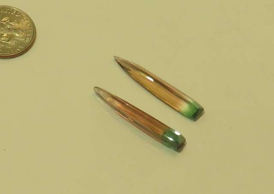 Tourmaline Pink-green Faceted Needles 6.00mm 9.00cts