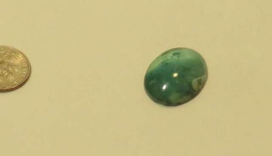 Turquoise Green Oval Cabochon 19mm x 17mm