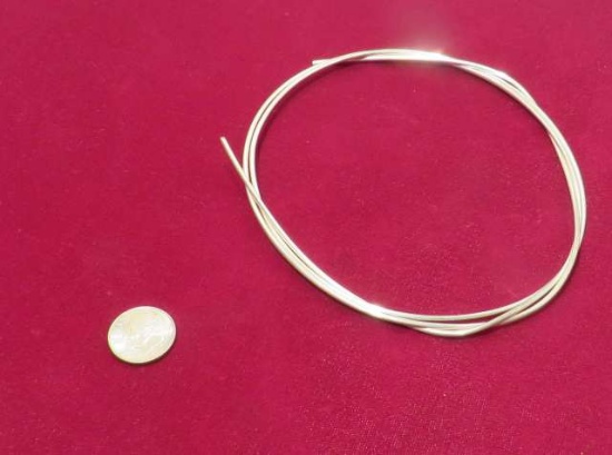 coil of .925 silver wire weight 19.5 grams