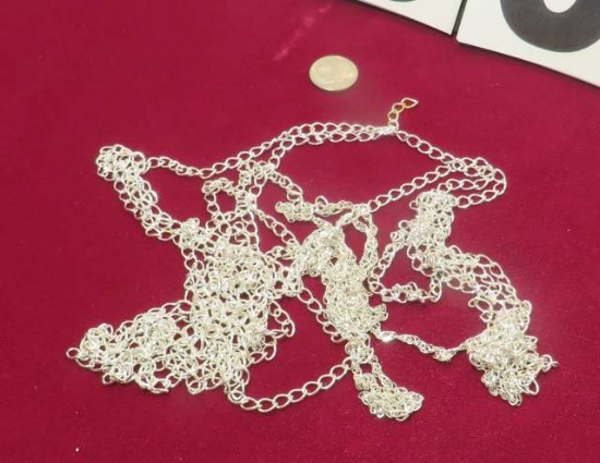bag of sterling silver chain 61.0 grams