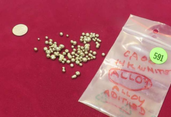 alloy casting grain 31.55 grams for  making 14k white gold